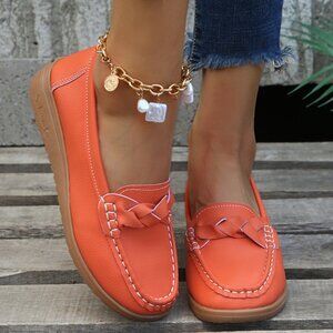 Stylish Orange Loafers for Women